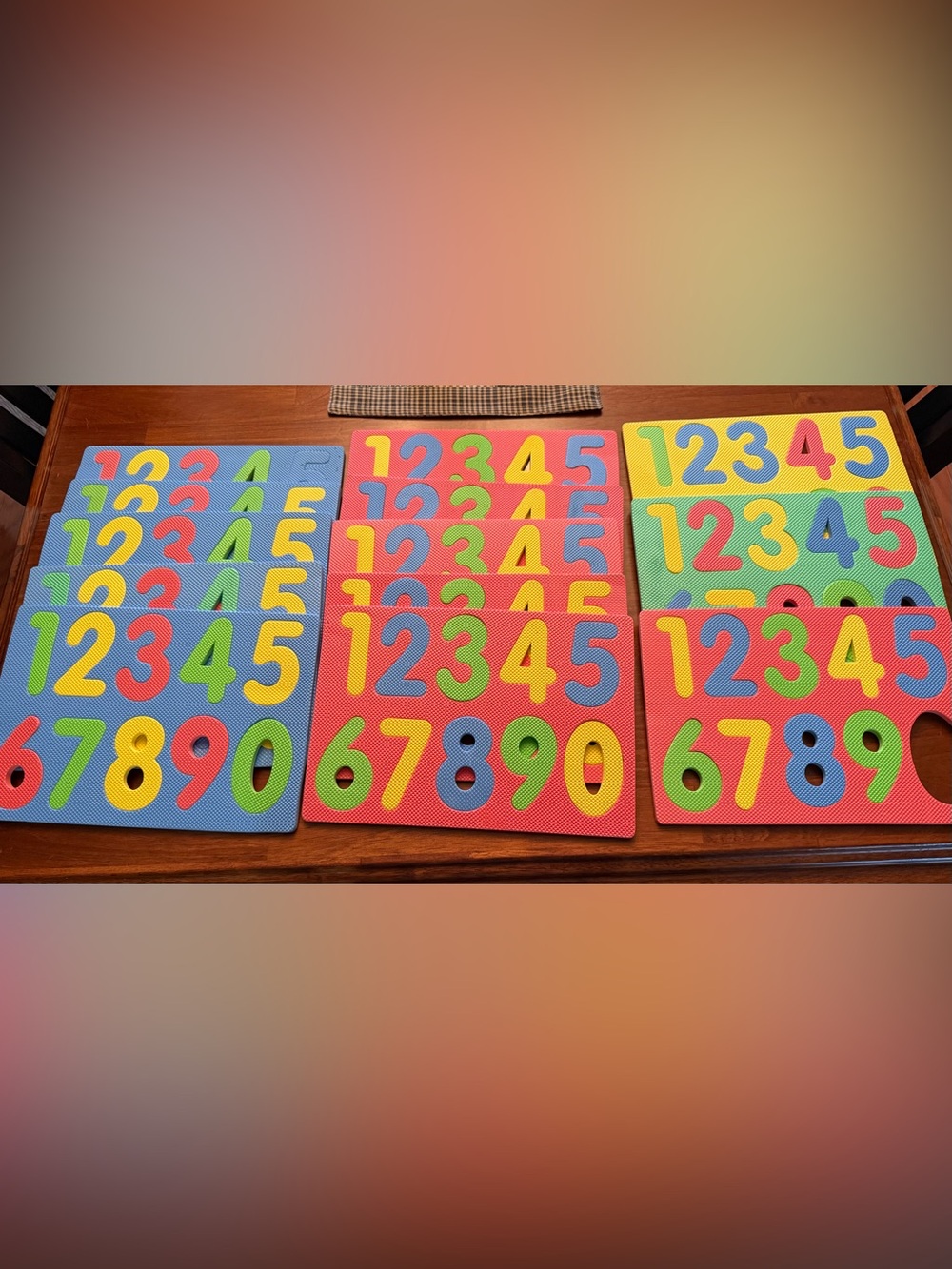13 Classic Number Puzzle Foam Mat - Red, Blue, Green, Yellow